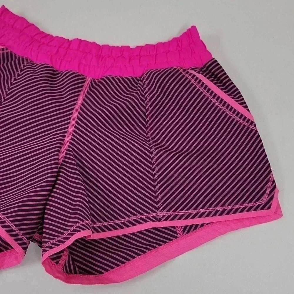 Lululemon Shake & Break ShortHyper Stripe Raspberry Glo Light / Raspberry Glo L - Picture 6 of 15